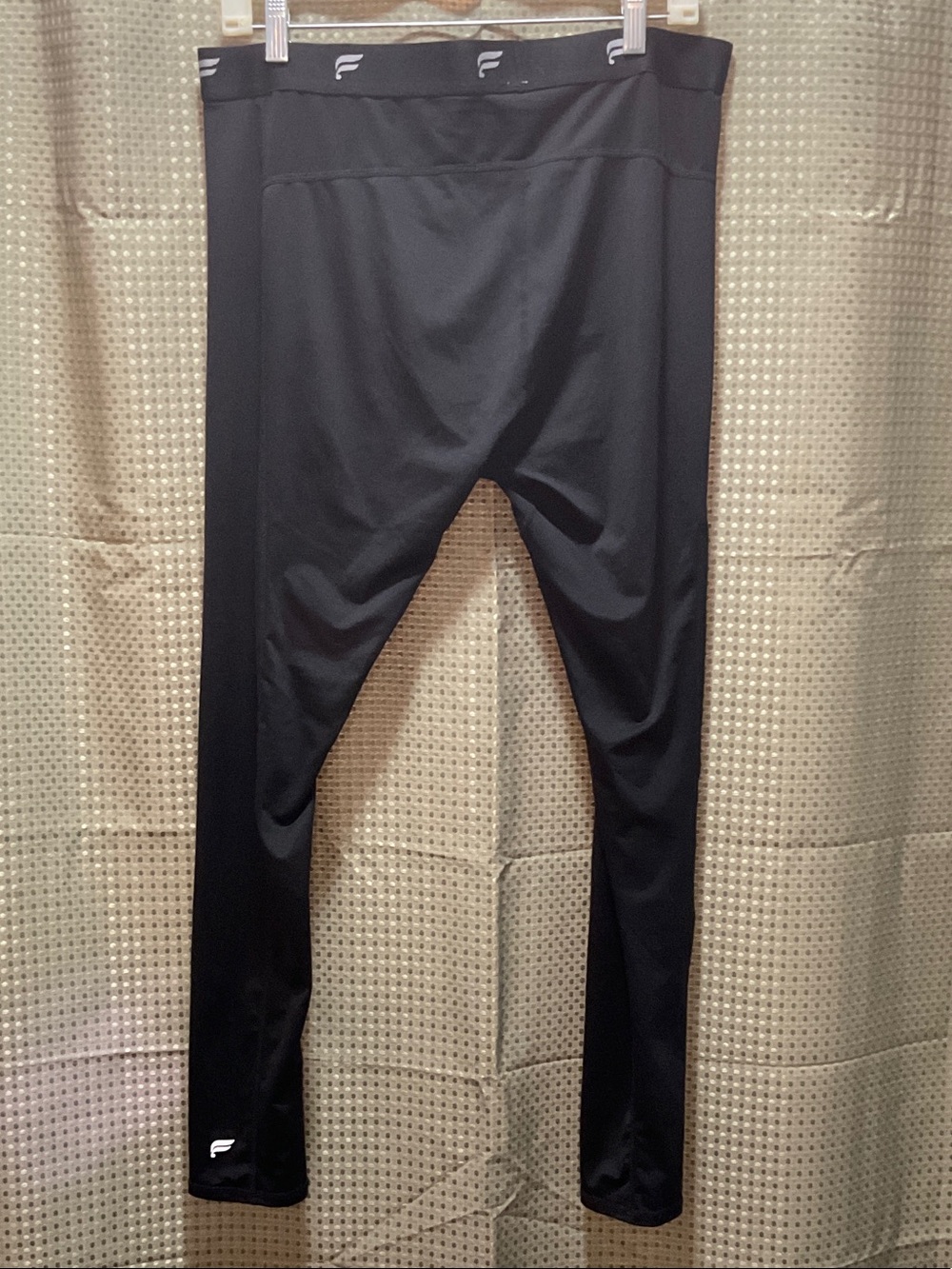 Fabletics Black Athletic Leggings with Logo Waistband - Picture 3 of 4